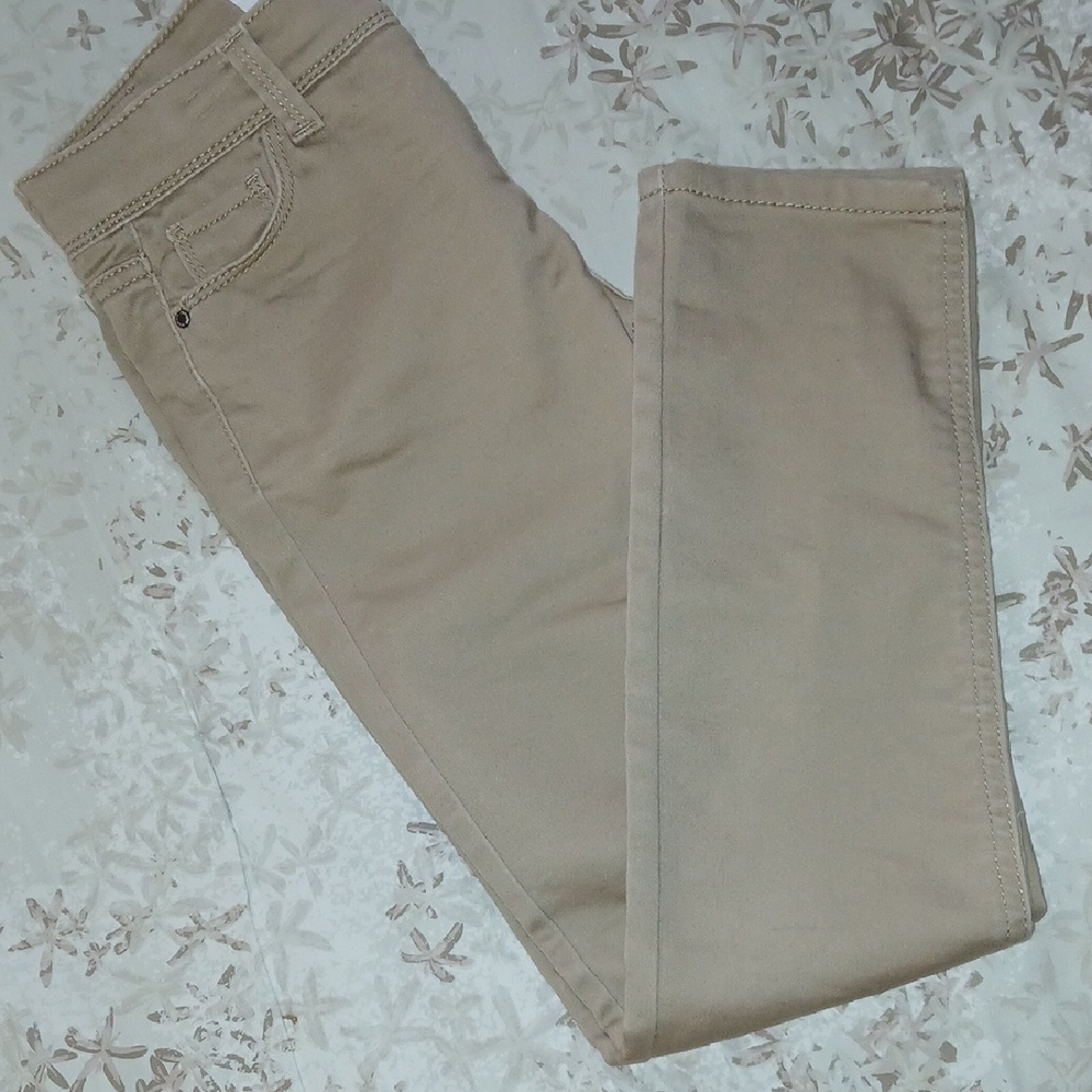 Tan Straight-Leg Jeans Size 10